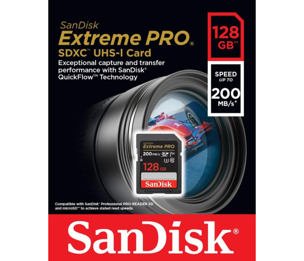 Sandisk 128GB SDXC Extreme PRO 200MB/s A2 C10 V30 UHS-I U3 - 1058643 - zdjęcie 4